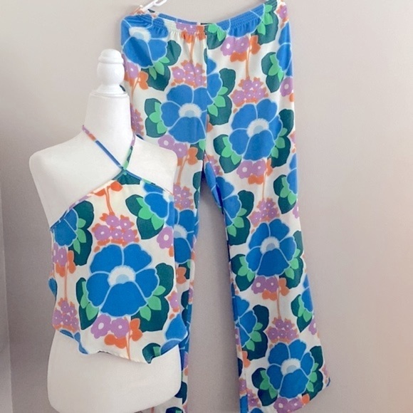 Zara flower child hippie halter & pant set - Picture 3 of 11